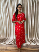 Orange floral nightwear