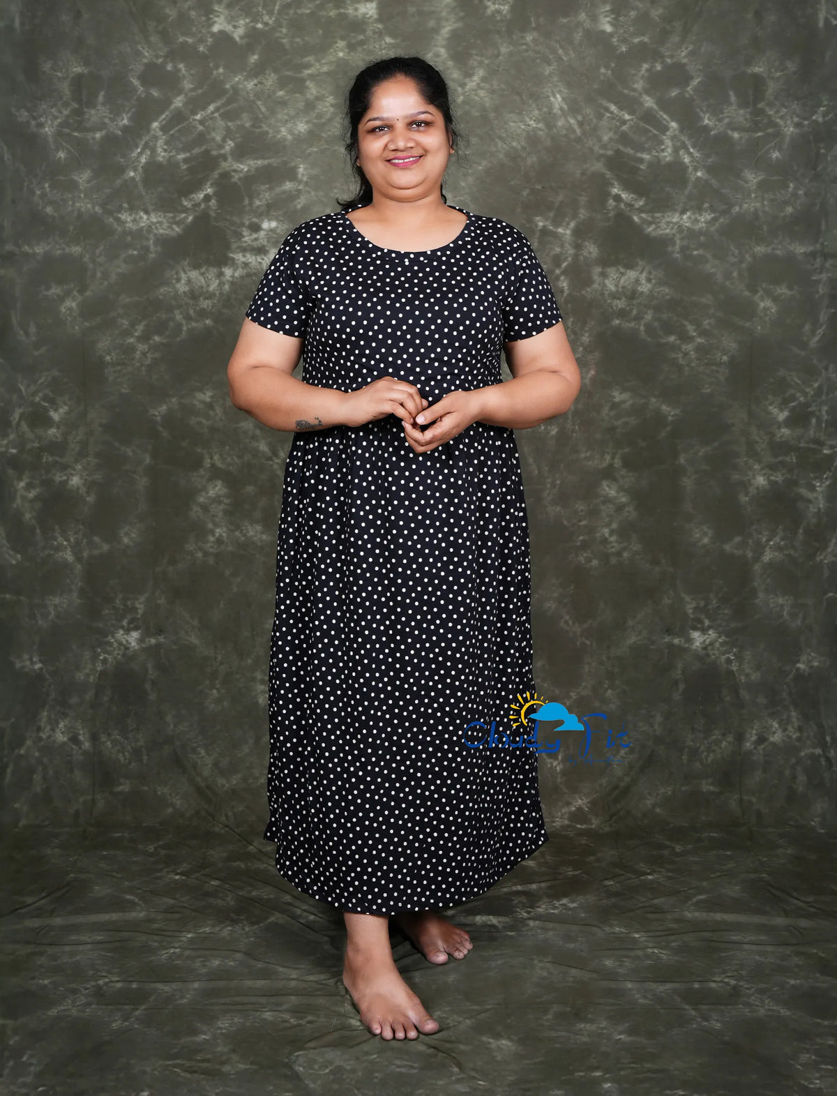 Black polka