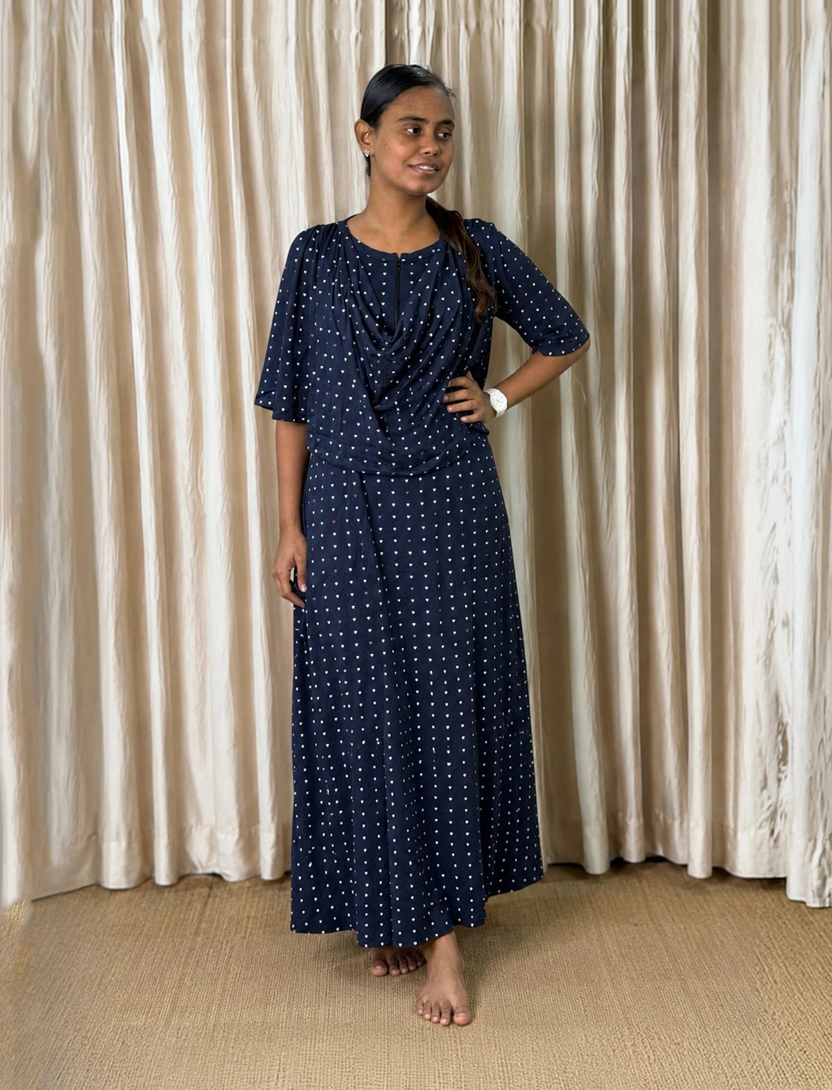 Navy polka Nightwear