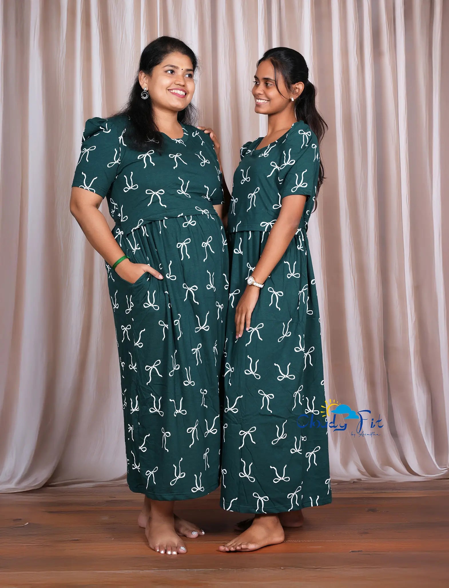 Green Bow (Nursing Wear)
